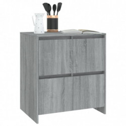 Sideboards 2 Stk. Grau Sonoma 70x41x75 cm Spanplatte