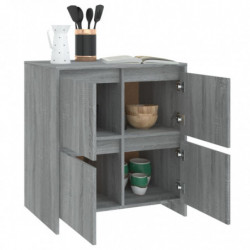 Sideboards 2 Stk. Grau Sonoma 70x41x75 cm Spanplatte