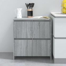 Sideboards 2 Stk. Grau Sonoma 70x41x75 cm Spanplatte