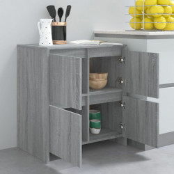 Sideboards 2 Stk. Grau Sonoma 70x41x75 cm Spanplatte