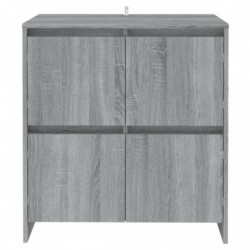 Sideboards 2 Stk. Grau Sonoma 70x41x75 cm Spanplatte