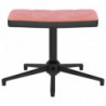 Relaxsessel mit Hocker Rosa Samt und PVC