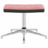 Relaxsessel mit Hocker Rosa Samt und PVC