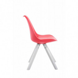 Besucherstuhl Toulouse Kunstleder Square weiß