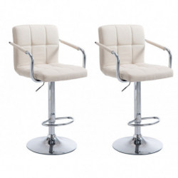 2er Set Barhocker Lucy V2 Stoff chrom