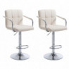 2er Set Barhocker Lucy V2 Stoff chrom