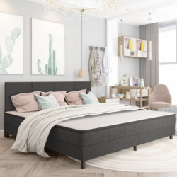 Boxspringbett Dunkelgrau...