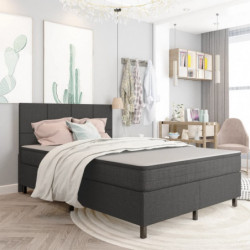 Boxspringbett Dunkelgrau...