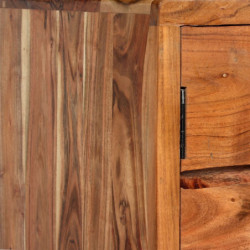 Sideboard Massivholz mit geschnitzten Türen 160×40×75 cm