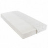 Bett mit Matratze Weiß Kunstleder 180 x 200 cm