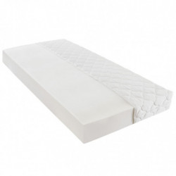 Bett mit Matratze Grau und Weiß Kunstleder 180 x 200 cm