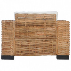 Sessel mit Auflagen Natur Rattan