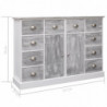 Sideboard mit 10 Schubladen Grau 113×30×79 cm Holz