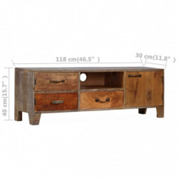 TV-Schrank Massivholz Vintage 118 x 30 x 40 cm