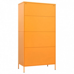 Kleiderschrank Senfgelb 90x50x180 cm Stahl