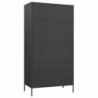 Kleiderschrank Anthrazit 90x50x180 cm Stahl