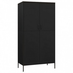 Kleiderschrank Schwarz 90x50x180 cm Stahl