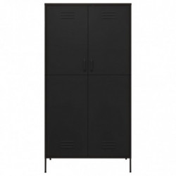 Kleiderschrank Schwarz 90x50x180 cm Stahl