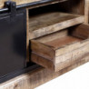 TV-Schrank mit 2 Schiebetüren Mangoholz Massiv 110x30x45 cm