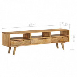 TV-Schrank Mangoholz Massiv 140 x 30 x 41 cm