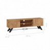 TV-Schrank 140 x 30 x 45 cm Massivholz Akazie