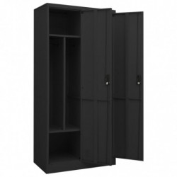 Kleiderschrank Anthrazit 80x50x180 cm Stahl