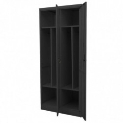 Kleiderschrank Anthrazit 80x50x180 cm Stahl