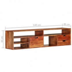 TV-Schrank 140x30x35 cm Massivholz Akazie