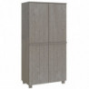 Kleiderschrank Hellgrau 89x50x180 cm Massivholz Kiefer