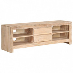 TV-Schrank Akazienholz Massiv 120 x 30 x 40 cm Hellbraun