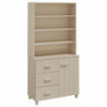 Highboard Massivholz Kiefer Honigbraun