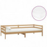 Tagesbett mit Matratze 90x200 cm Honigbraun Massivholz Kiefer