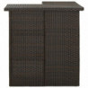 Eck-Bartisch Braun 100x50x105 cm Poly Rattan