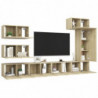 8-tlg. TV-Schrank-Set Sonoma-Eiche Spanplatte