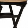 Schreibtisch mit Klapphocker Mangoholz Massiv 115x50x76 cm