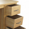 Schreibtisch mit 3 Schubladen 106x40x75 cm Massivholz Eiche