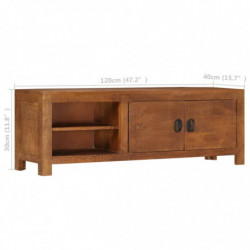 TV-Schrank 120 x 40 x 30 Mango-Massivholz