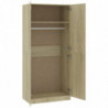 Kleiderschrank Sonoma-Eiche 90×52×200 cm Spanplatte