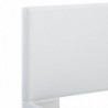 Bettgestell mit LED Weiß Kunstleder 140 x 200 cm