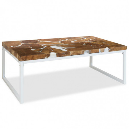 Couchtisch Teak Harz 110 x 60 x 40 cm