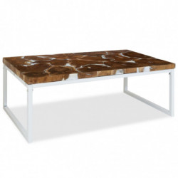 Couchtisch Teak Harz 110 x 60 x 40 cm