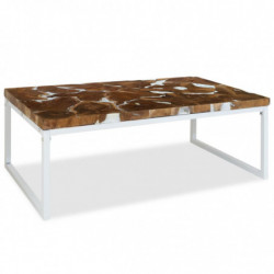 Couchtisch Teak Harz 110 x 60 x 40 cm