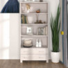 Highboard Massivholz Kiefer Weiß