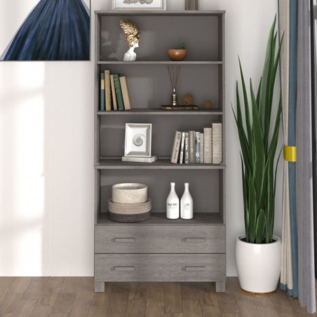 Highboard Massivholz Kiefer Hellgrau