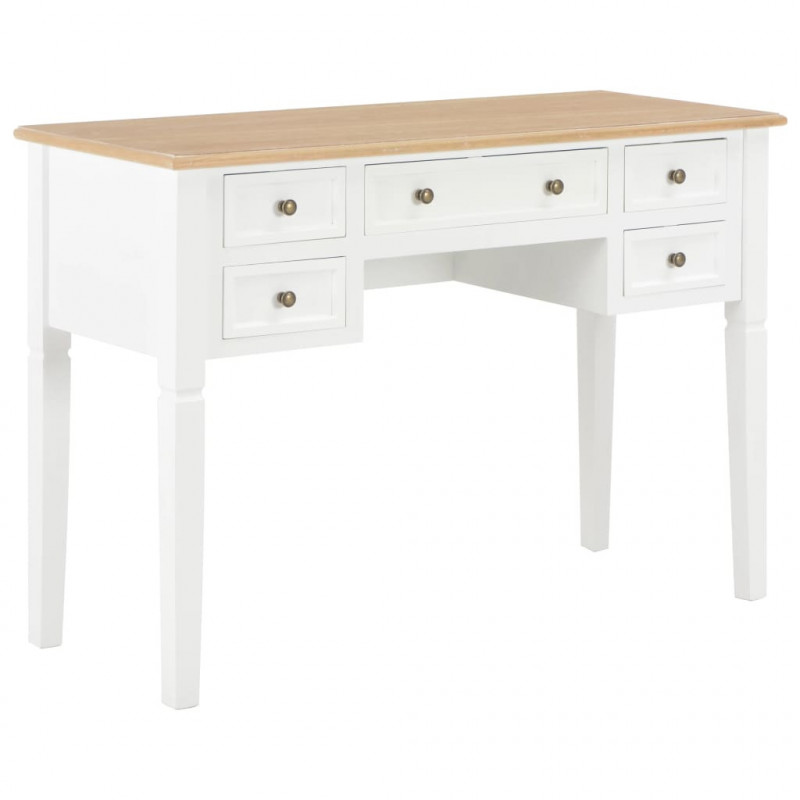 280069 Writing Desk White 109,5x45x77,5 cm Wood