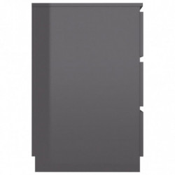 Schreibtisch Hochglanz-Grau 140×50×77 cm Spanplatte