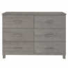 Sideboard Hellgrau 113x40x80 cm Massivholz Kiefer