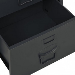 Schreibtisch Industrie-Stil Schubladen Anthrazit 105x52x75 cm