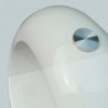 Couchtisch mit ovaler Glasplatte Hochglanz Weiß
