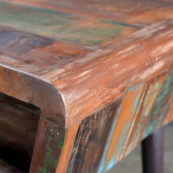 Tisch mit Eisenbeinen Altholz